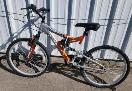(Orange & Silver) 26" Power Climber Dual Suspension Bike