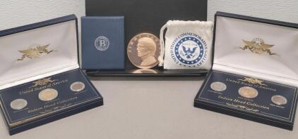 Indian Head Collection Coin Sets & Jimmy Carter 1977 Solid Bronze Inaugural Medal w/ Cases