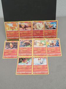 (10) Assorted Fire Type Pok&eacute;mon Lot! Including: NineTails, Arcanine, Scorbunny, & More!
