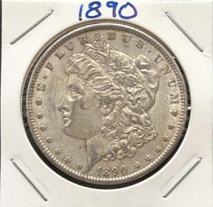 1890 Morgan Silver Dollar, 90% Silver, Circulated, Liberty & Eagle Design, US Mint Coin