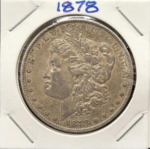 1878 Morgan Silver Dollar, Philadelphia Mint, 90% Silver, Liberty Obverse, Eagle Reverse