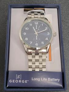 (1) George Men's Wristwatch, New in Box