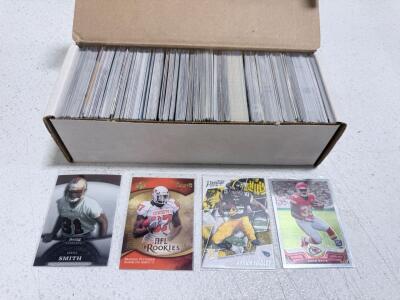 NFL Rookie Football Card Lot 330 Cards, Multi-Year, Upper Deck/Topps/Prestige, Boxed, Serial #289/599