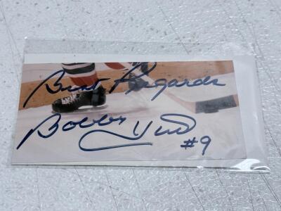 Bobby Hull Signed 4"x6" Photo, Chicago Blackhawks NHL HOF Autograph #9 with Inscription