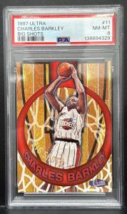 1997 Fleer Ultra Big Shots Charles Barkley #11 PSA 8 NM-MT Houston Rockets Basketball Card