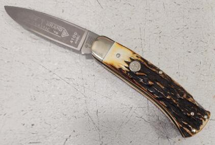 (1) Boker Folding Hunter Limited Stag Handle Pocket Knife
