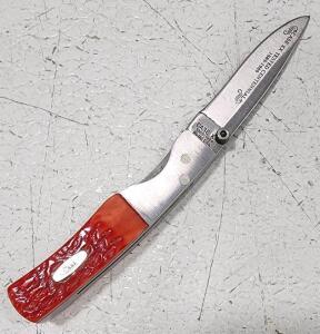 (1) Case XX Tested Centennial Red Bone Pocket Knife