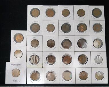 (28) 1912-1957 Minted U.S. Lincoln Penny Coins