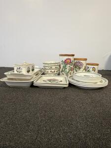 Portmeirion Botanic Garden 23-Piece Dinnerware, Bakeware & Canister Set, UK, Floral, Earthenware