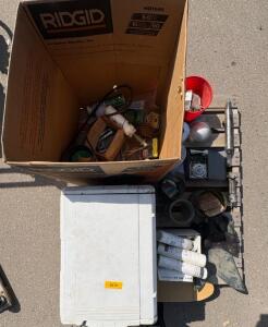 Mixed Lot: Coleman Electric Cooler, WS-5 Water Filters, Intermatic Timer, Pneumatic Needle Scaler and more