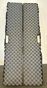 Large Hard Plastic Rifle/Shotgun Case, 48"x12", Egg Crate Foam, Lockable, Black, Carry Handle