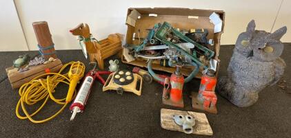 Yellow Portable Work Light, garden decor, sprinklers, steaks and more.