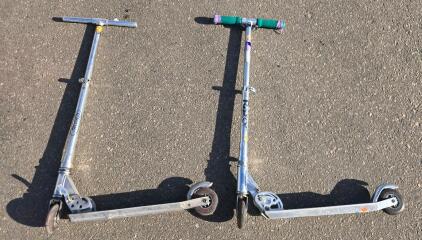 (2) Folding Kids Scooters