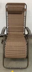 Sonoma Outdoors Zero Gravity Chair, Brown, 43"x26"x32.5", Folding Recliner w/ Headrest