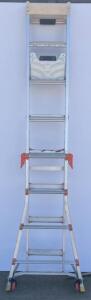 Little Giant Select Step 8 ft Aluminum Ladder, Type IA, Wheels, 300 lb Capacity