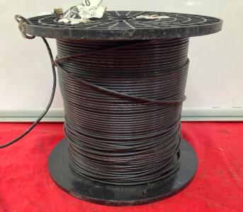 Apprx 1900 Ft of 10 AWG Black THHN or THWN Stranded Electrical Wire, UL Listed, 30A, 600V, Spool with E16364 Serial<br/>Original Length of 2500Ft