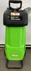 Portland Electric Chipper Shredder 14 Amp, 1.5 in Max Diameter, Model 61714 with Manual/Blade
