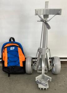 2 Wheel Hand Golf Pull Cart W/EF Backpack