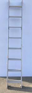 Werner Aluminum Extension Ladder, 9 Rungs, Approx. 14 ft Max Height, Non-Slip Feet