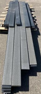 Charcoal Gray Composite Deck Boards, 12ft & 8ft x 5.5in x 1in, Woodgrain Texture Boards