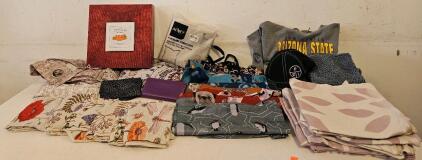 AEney 18"x18" Pillow Cover, Sofa Mart Care Kit, Sun Devils Sweatshirt, Floral Napkins, PEI Cap, and more.