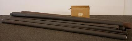 Manual Roller Shade Hardware Set, 6 Tubes (72"x1.5"), Chain Clutch & Brackets Included