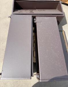 Industrial Metal Wall Cabinets 36"x18"x18", Locking, Set of 3, Dark Brown, Wall-Mount
