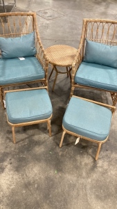 (5) Piece Wicker Patio Furniture Set