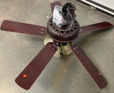 52" 5-Blade Ceiling Fan w/ 4-Light Kit, Faux Cherry Blades, Oil-Rubbed Bronze Finish, Everything Included With The Fan (Nothing Missing)
