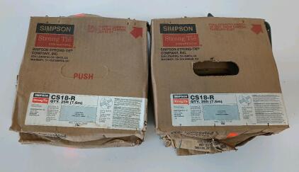 (4) Simpson Strong-Tie CS18-R Coiled Strap 25' Length