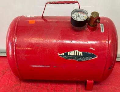 MVP 7 Gallon Portable Air Tank, 125 PSI Max, Steel, Gauge, Brass Valve, Serial GA0298 0075321