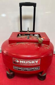 Husky 6-Gallon 1.5 HP Portable Air Compressor, 135 PSI, 3.4 SCFM, Telescoping Handle, Wheels