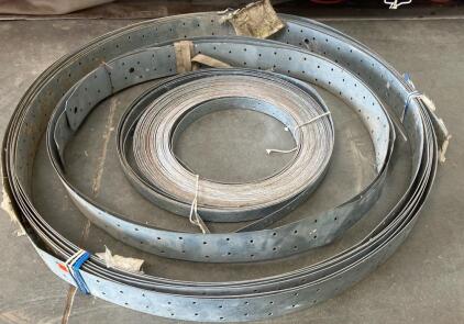 100 + ft Rolls Galvanized Steel Perforated Strapping, 1" Wide- 4&rdquo; Wide 4-Roll Lot, Construction, Bracing