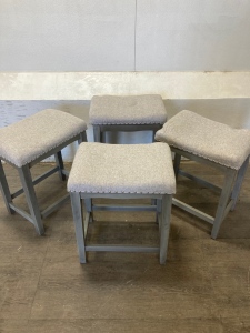 (4) Cushioned Bar Stools