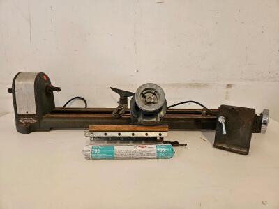 Craftsman 103.23870 Wood Lathe, 36" Bed, 9" Swing, Vintage Cast Iron, Motor Included (Untested). Box of 12 Tubes of Dowsil 795 Sealant.