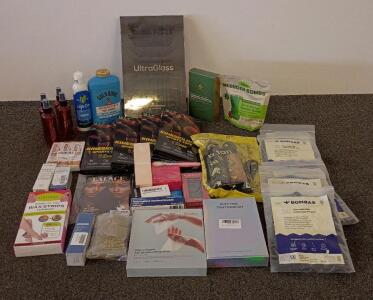 Large 28-Piece Health & Beauty Lot &ndash; Bombas Underwear, Kinesiology Tape, Face Masks, Toothbrush