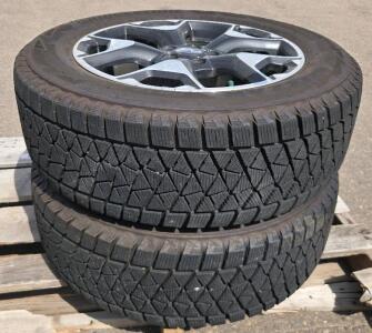 Subaru OEM 17" Alloy Wheels with Bridgestone Blizzak DM-V2 225/60R17 Winter Tires (Set of 2)