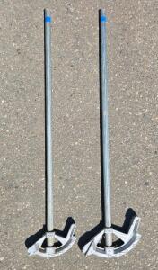 IDEAL 74-026 1/2" EMT & RIDGID 3/4" EMT Manual Hand Conduit Benders, 44" Handles, Aluminum Heads