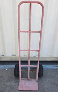 Steel Hand Truck Dolly &ndash; Pink, Pneumatic 10" Wheels, 48" Height, 600 lb Capacity, Loop Handle