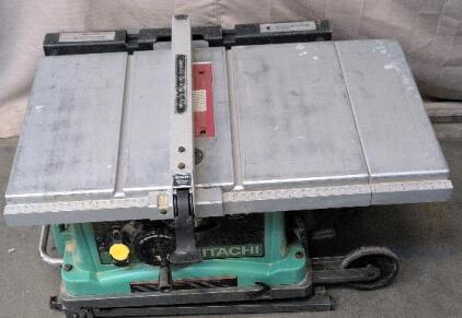 Hitachi C10FR 10-in Table Saw with Folding Stand, Rip Fence, Wheels, 15A Motor, 120V
