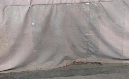 Large 42"x36"x1/4" Clear Tempered Glass Panels, Rounded Corners, Mount Holes