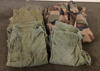 U.S. Military Surplus Camo Jackets & Pants, Medium-Regular, Mixed Patterns, 7 Pieces, 1993 Contract