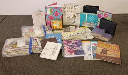Large Mixed Lot Journals, Planners, Coloring Books, Albums, Stickers & Stamps, 40+ Pieces, Michaels, Retrospect