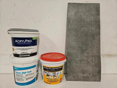 Luxury Vinyl Plank Flooring 36 sq ft Set w/ TEC Flexera, AcrylPro, Sika Adhesive & Concrete Patch