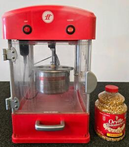 Nostalgia Electrics TPC-603 2.5 oz Tabletop Popcorn Popper, 120V 300W, Red, UL Certified
