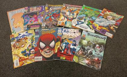 Marvel/DC Comic Lot: X-Factor #92, Force Works #1, Superman #79, Spider-Man #201, 10 Issues