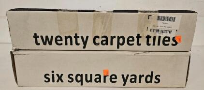 2 Boxes of 20 Commercial Carpet Tiles - Style 883, Color OX8 Gray, 24"x24", Covers 54 Sq Ft, SB2008 Lot