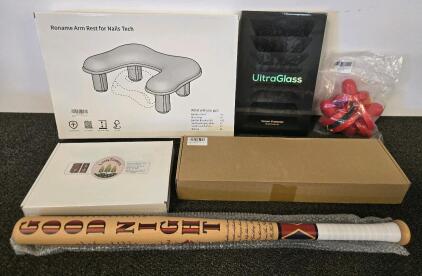 Mixed Lot Arm Rest for Nails Tech, UltraGlass Screen Protector, Goose Night Bat, Brochure Holder & More