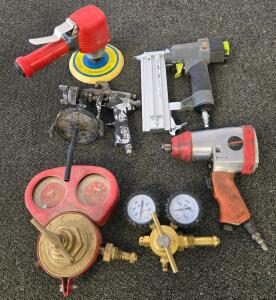 Freeman PBR50 Brad Nailer, Rockford Impact Wrench, Victor Gas Regulators & Pneumatic Tools Lot