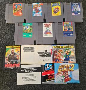 NES Game Lot: Super Mario Bros. 2 & 3, Donkey Kong, Adventure Island, Manuals Included, 7 Games